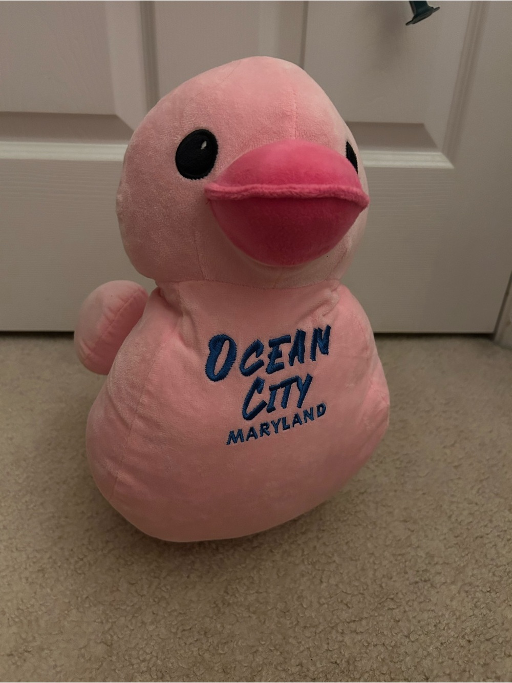 Ocean City Maryland Pink Duck Jumbo Plush Toy OCMD